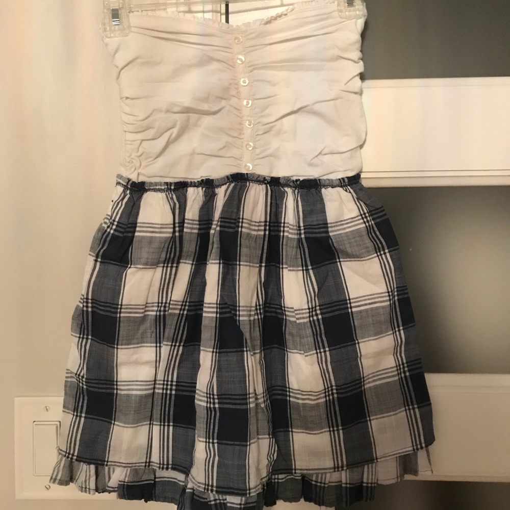 strapless mini dress